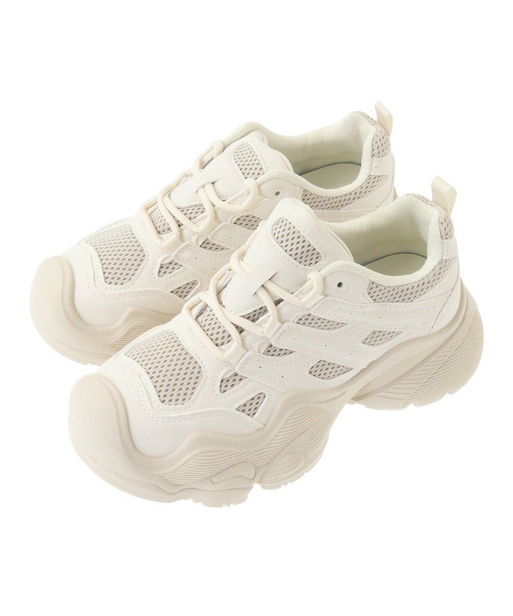 【グリーンパークス/Green Parks】の・LENA メッシュコンビスニーカー インテリア・キッズ・メンズ・レディースファッション・服の通販 founy(ファニー) ファッション Fashion レディースファッション Fashion for Women おすすめ Recommended / Our Picks スニーカー Sneakers, Trainers フォルム Silhouette, Form メッシュ Mesh, Net Fabric Ivory|ID: prp329100004667463 ipo3291000000033754673