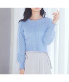 【アースミュージックアンドエコロジー/earth music&ecology】のシアースカラップ透かし編みカーディガン 人気、トレンドファッション・服の通販 founy(ファニー) ファッション Fashion レディースファッション Fashion for Women トップス・カットソー Cut & Sew Tops カーディガン・羽織り Layered Style Cardigans おすすめ Recommended / Our Picks カーディガン Cardigan, Knitwear コンパクト Compact, Small Size スリーブ Sleeve, Long Sleeve / Short Sleeve バルーン Balloon, Balloon Silhouette ボトム Bottoms, Lower Wear ポケット Pocket, Pocket Detail 夏 Summer 春 Spring S/S・春夏 SS, Spring/Summer, Warm Season 透かし Cut-Out, Lacework thumbnail Grayish Blue|ID: prp329100004667468 ipo3291000000033754688