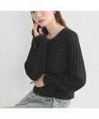 【アースミュージックアンドエコロジー/earth music&ecology】のシアースカラップ透かし編みカーディガン 人気、トレンドファッション・服の通販 founy(ファニー) ファッション Fashion レディースファッション Fashion for Women トップス・カットソー Cut & Sew Tops カーディガン・羽織り Layered Style Cardigans おすすめ Recommended / Our Picks カーディガン Cardigan, Knitwear コンパクト Compact, Small Size スリーブ Sleeve, Long Sleeve / Short Sleeve バルーン Balloon, Balloon Silhouette ボトム Bottoms, Lower Wear ポケット Pocket, Pocket Detail 夏 Summer 春 Spring S/S・春夏 SS, Spring/Summer, Warm Season 透かし Cut-Out, Lacework thumbnail Black|ID: prp329100004667468 ipo3291000000033754692