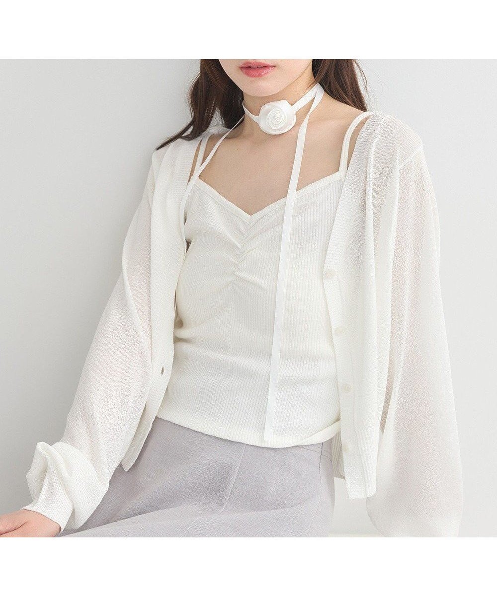 【アースミュージックアンドエコロジー/earth music&ecology】のSET2点ローズモチーフチョーカー+キャミインナー 人気、トレンドファッション・服の通販 founy(ファニー) ファッション Fashion レディースファッション Fashion for Women トップス・カットソー Cut & Sew Tops キャミソール&ノースリーブ Camisoles & Sleeveless Tops おすすめ Recommended / Our Picks インナー Innerwear キャミソール Camisole, Spaghetti Strap Top ギャザー Gathered, Ruffled シンプル Simple, Minimal フェミニン Feminine, Girly ポケット Pocket, Pocket Detail ロマンティック Romantic, Feminine Style 夏 Summer 春 Spring S/S・春夏 SS, Spring/Summer, Warm Season 無地 Plain, Solid Color other-1|ID: prp329100004667617 ipo3291000000033755233