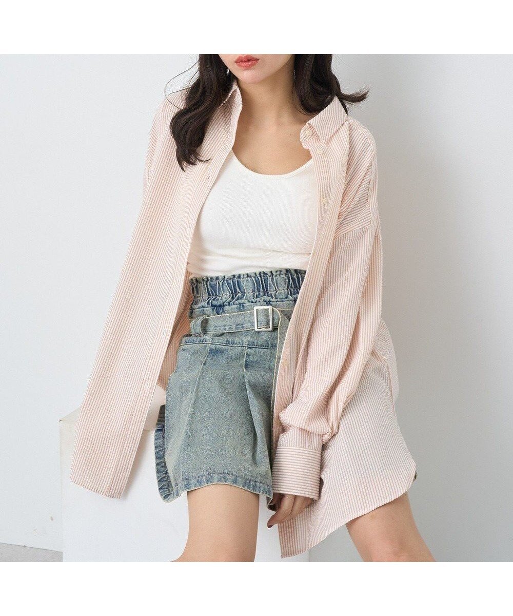 【アースミュージックアンドエコロジー/earth music&ecology】のサッカーレギュラーシャツ インテリア・キッズ・メンズ・レディースファッション・服の通販 founy(ファニー) ファッション Fashion レディースファッション Fashion for Women トップス・カットソー Cut & Sew Tops シャツ・ブラウス・オフィスカジュアル Elegant Blouses & Button-Ups サッカー Seersucker, Summer Fabric シンプル Simple, Minimal デニム Denim, Jeans Material ポケット Pocket, Pocket Detail 夏 Summer 春 Spring S/S・春夏 SS, Spring/Summer, Warm Season Orange|ID: prp329100004667629 ipo3291000000033755279