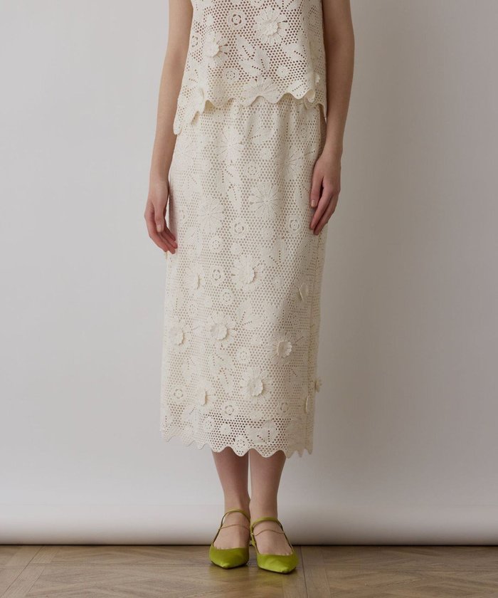 【グレース コンチネンタル/GRACE CONTINENTAL】のクロシュ刺繍スカート インテリア・キッズ・メンズ・レディースファッション・服の通販 founy(ファニー) https://founy.com/ ファッション Fashion レディースファッション Fashion for Women スカート Skirts おすすめ Recommended / Our Picks ギャザー Gathered, Ruffled クロシェ Crochet, Knitted Lace セットアップ Set-Up, Coordinated Outfit 夏 Summer 春 Spring S/S・春夏 SS, Spring/Summer, Warm Season |ID: prp329100004667657 ipo3291000000033755396