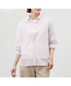 【ジェイ プレス/J.PRESS】の【洗える】ランダムストライプ シャツカラー ブラウス ピンクストライプ系|ID: prp329100004667662 ipo3291000000033755417
