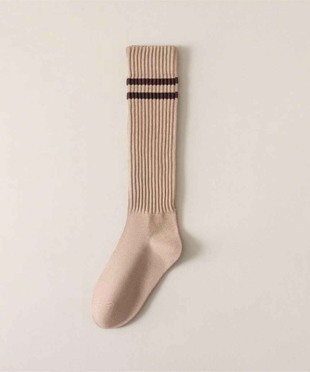 【ウィゴー/WEGO】のラインリブハイソックス インテリア・キッズ・メンズ・レディースファッション・服の通販 founy(ファニー) ファッション Fashion レディースファッション Fashion for Women ソックス&靴下 Socks & Hosiery レッグウェア・ストッキング Legwear & Hosiery ショート Short, Short Length スマホ Smartphone, Mobile Device ソックス Socks, Hosiery ミニスカート Mini Skirt, Short Skirt ベージュ|ID: prp329100004667684 ipo3291000000033755503