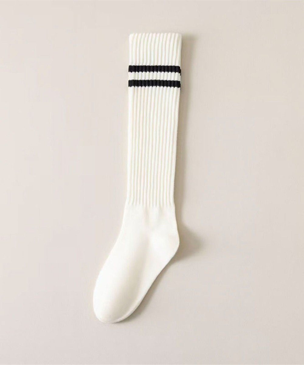 【ウィゴー/WEGO】のラインリブハイソックス インテリア・キッズ・メンズ・レディースファッション・服の通販 founy(ファニー) ファッション Fashion レディースファッション Fashion for Women ソックス&靴下 Socks & Hosiery レッグウェア・ストッキング Legwear & Hosiery ショート Short, Short Length スマホ Smartphone, Mobile Device ソックス Socks, Hosiery ミニスカート Mini Skirt, Short Skirt ホワイト|ID: prp329100004667684 ipo3291000000036250624