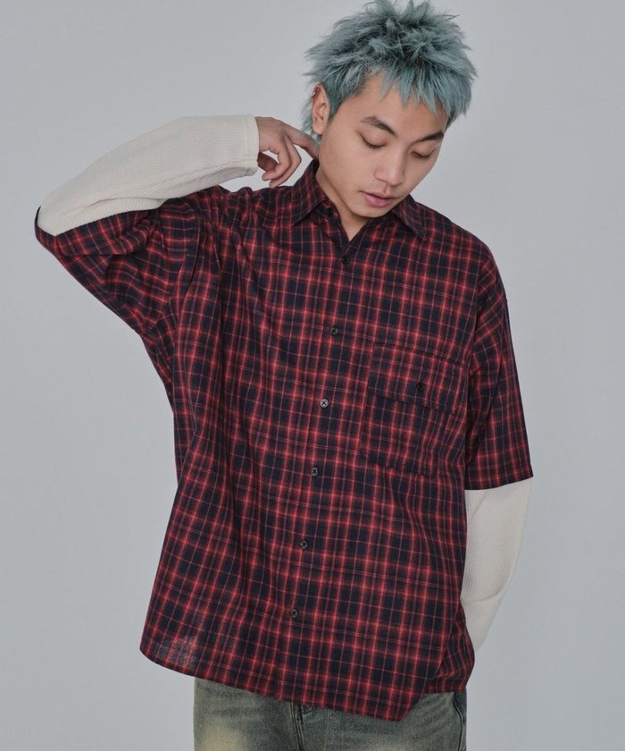 【ウィゴー/WEGO】の【ユニセックス着用ITEM/MLサイズ展開】チェックレイヤードシャツ(LS) インテリア・キッズ・メンズ・レディースファッション・服の通販 founy(ファニー) https://founy.com/ ファッション Fashion レディースファッション Fashion for Women トップス・カットソー Cut & Sew Tops シャツ・ブラウス・オフィスカジュアル Elegant Blouses & Button-Ups 春 Spring 秋 Autumn カーゴパンツ Cargo Pants, Utility Pants 今季 This Season, Current Season ショーツ Shorts, Short Pants スマホ Smartphone, Mobile Device チェック Check, Plaid, Tartan デニム Denim, Jeans Material トレンド Trend, Trending Now ビッグ Big, Oversized 羽織 Haori, Light Jacket ワッフル Waffle, Waffle Knit S/S・春夏 SS, Spring/Summer, Warm Season おすすめ Recommended / Our Picks 夏 Summer |ID: prp329100004667695 ipo3291000000033755552