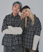 【ウィゴー/WEGO】の【ユニセックス着用ITEM/MLサイズ展開】チェックレイヤードシャツ(LS) ブラックチェック1|ID: prp329100004667695 ipo3291000000033755556