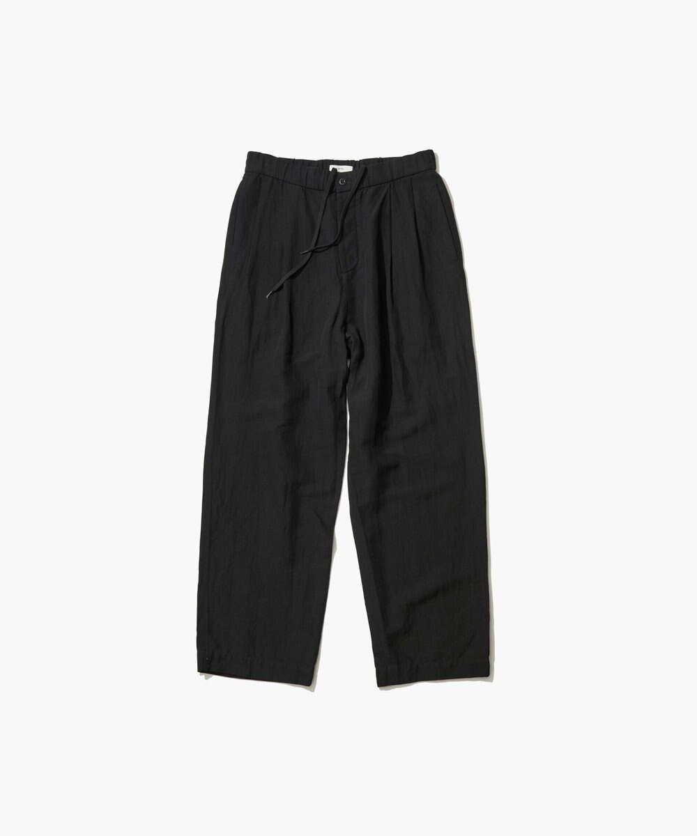 【エイトン/ATON】のCOTTON LINEN VOILE ツータックイージーパンツ - UNISEX インテリア・キッズ・メンズ・レディースファッション・服の通販 founy(ファニー) 　ファッション　Fashion　レディースファッション　Fashion for Women　パンツ　Pants & Trousers　ユニセックス　Unisex, Genderless　スラックス　Slacks, Dress Pants　リネン　Linen, Linen Fabric　リラックス　Relax, Relaxed Fit　BLACK|ID: prp329100004667936 ipo3291000000033756433