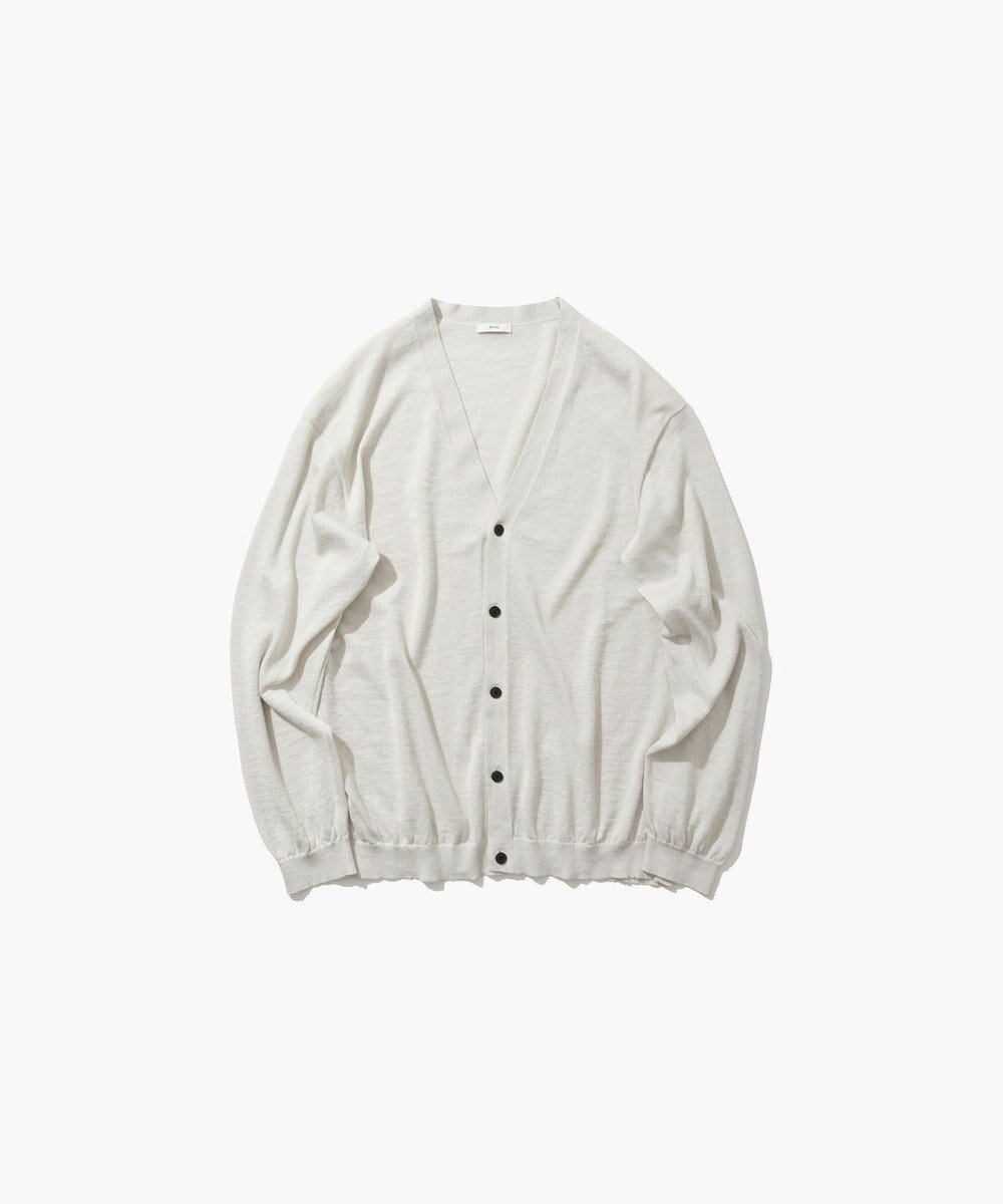 【エイトン/ATON】のRAMIE CASHMERE Vネックニットカーディガン - UNISEX インテリア・キッズ・メンズ・レディースファッション・服の通販 founy(ファニー) 　ファッション　Fashion　レディースファッション　Fashion for Women　トップス・カットソー　Cut & Sew Tops　ニット　Knit Tops & Sweaters　カーディガン・羽織り　Layered Style Cardigans　Vネックトップス　V-Neck Tops / V-Cut Neckline Shirts　ユニセックス　Unisex, Genderless　カーディガン　Cardigan, Knitwear　ネップ　Nepp, Slub Yarn　夏　Summer　春　Spring　S/S・春夏　SS, Spring/Summer, Warm Season　LIGHT GRAY|ID: prp329100004667943 ipo3291000000033756460