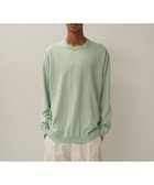 【エイトン/ATON】のFRESCA KNIT クルーネックセーター - UNISEX 人気、トレンドファッション・服の通販 founy(ファニー) ファッション Fashion レディースファッション Fashion for Women トップス・カットソー Cut & Sew Tops ニット Knit Tops & Sweaters ユニセックス Unisex, Genderless インド Indian Textile セーター Sweater, Knitwear ドレープ Drape, Draping Fabric ボックス Boxy, Box Shape 吸水 Absorbent, Quick-Dry 夏 Summer 春 Spring S/S・春夏 SS, Spring/Summer, Warm Season thumbnail GREEN|ID: prp329100004667957 ipo3291000000033756512