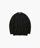 【エイトン/ATON】のFRESCA KNIT クルーネックセーター - UNISEX 人気、トレンドファッション・服の通販 founy(ファニー) ファッション Fashion レディースファッション Fashion for Women トップス・カットソー Cut & Sew Tops ニット Knit Tops & Sweaters ユニセックス Unisex, Genderless インド Indian Textile セーター Sweater, Knitwear ドレープ Drape, Draping Fabric ボックス Boxy, Box Shape 吸水 Absorbent, Quick-Dry 夏 Summer 春 Spring S/S・春夏 SS, Spring/Summer, Warm Season thumbnail BLACK|ID: prp329100004667957 ipo3291000000033756513