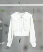 【グリーンパークス/Green Parks】のdazzlin 襟付きツイルショートzipブルゾン Ivory|ID: prp329100004667977 ipo3291000000033756582