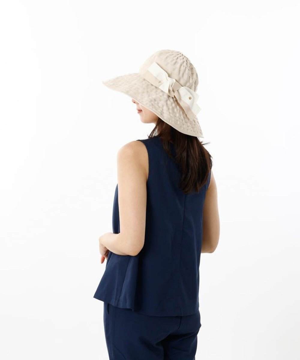 【アウロラ/AURORA】のLANVIN en Bleu (ランバン オン ブルー)ポケッタブルグログランブレードハット インテリア・キッズ・メンズ・レディースファッション・服の通販 founy(ファニー) 　ファッション　Fashion　レディースファッション　Fashion for Women　キャップ&ハット　Hats & Caps　リボン　Ribbon, Bow　定番　Standard, Basic Item　帽子　Hat, Headwear　抗菌　Antibacterial, Bacteria-Resistant　ベージュ|ID: prp329100004667992 ipo3291000000033756627