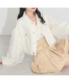 【アースミュージックアンドエコロジー/earth music&ecology】のチュールレイヤードバックレースアップジャケット Ivory|ID: prp329100004667997 ipo3291000000033756645