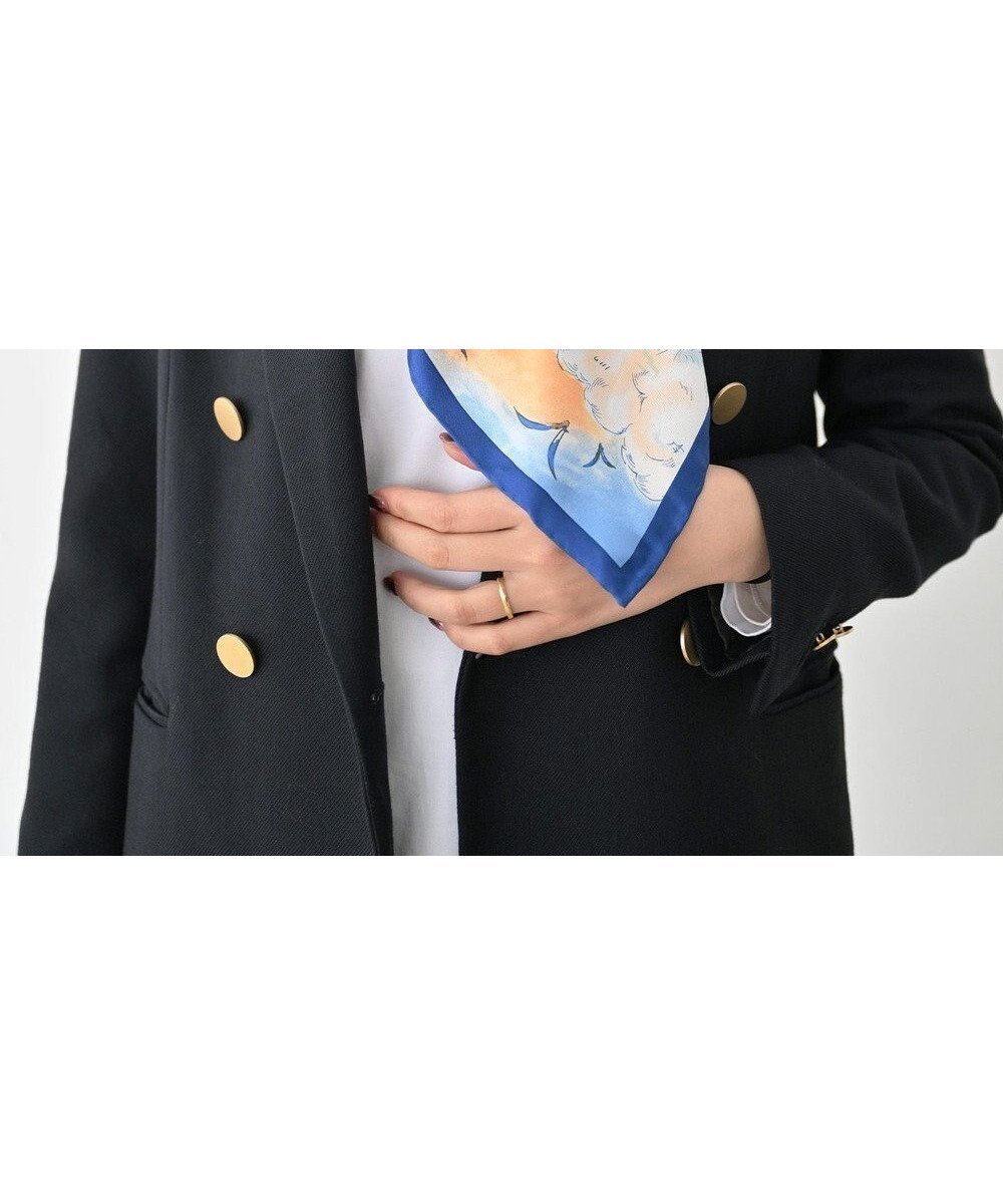 【マルカオリジナル/Marca originals】の【伝統横濱スカーフ】YOKOHAMA MINATOMIRAI 大判 シルクツイル スカーフ インテリア・キッズ・メンズ・レディースファッション・服の通販 founy(ファニー) ファッション Fashion レディースファッション Fashion for Women シルク Silk, 100% Silk スカーフ Scarf, Neckwear ストール Stole, Wrap ドレープ Drape, Draping Fabric ハンカチ Handkerchief, Hanky バンダナ Bandana, Head Scarf プリント Print, Printed Pattern モチーフ Motif, Design Theme ブルー|ID: prp329100004668009 ipo3291000000033756688