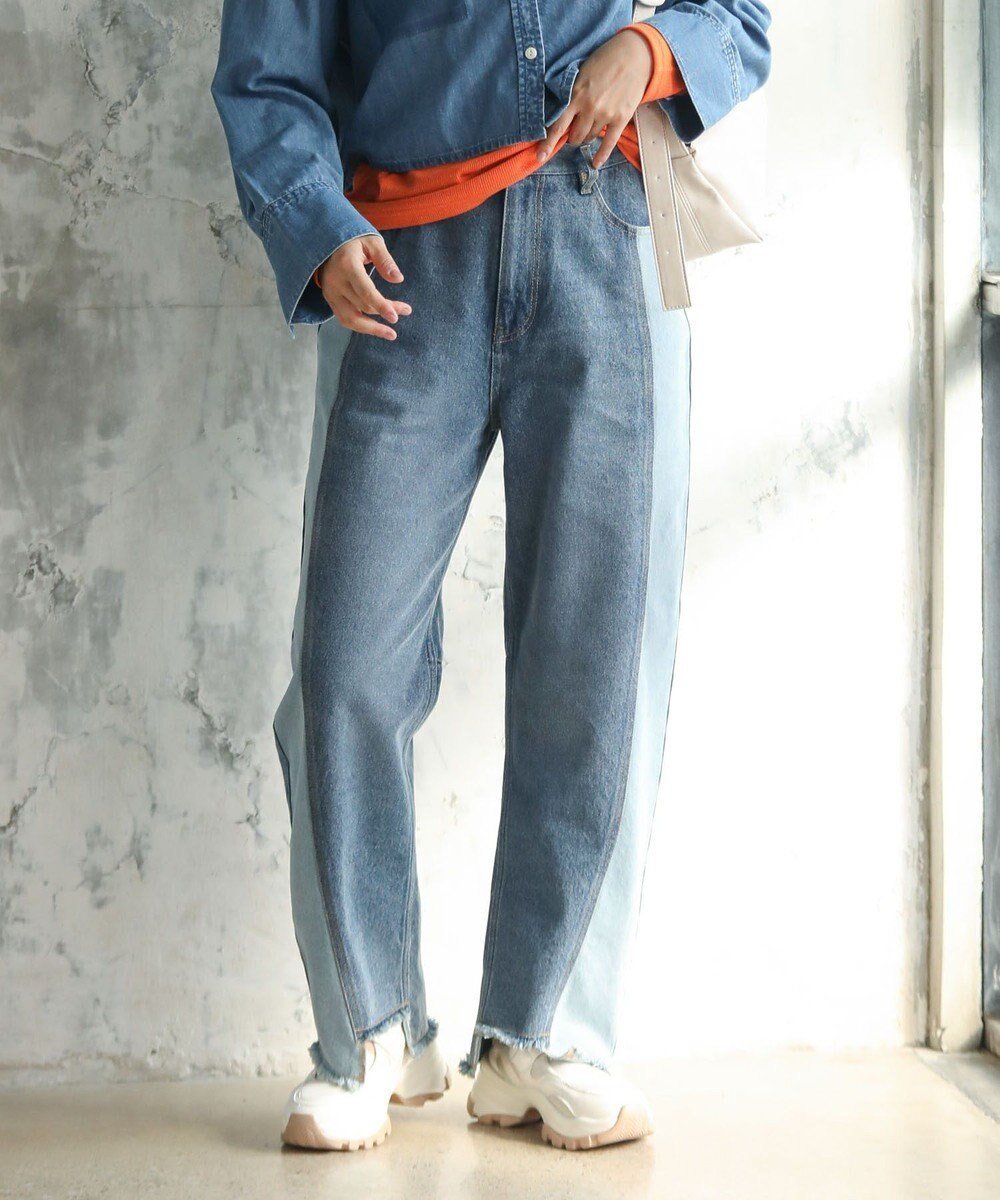 【グリーンパークス/Green Parks】の切り替えカーウ゛ィーデニムパンツ 人気、トレンドファッション・服の通販 founy(ファニー) 　ファッション　Fashion　レディースファッション　Fashion for Women　パンツ　Pants & Trousers　デニムパンツ・ジーンズ・美脚デニム　Denim Jeans & Pants　おすすめ　Recommended / Our Picks　イレギュラー　Irregular Design　デニム　Denim, Jeans Material　トレンド　Trend, Trending Now　フォルム　Silhouette, Form　ポケット　Pocket, Pocket Detail　夏　Summer　春　Spring　S/S・春夏　SS, Spring/Summer, Warm Season　 other-1|ID: prp329100004668020 ipo3291000000033756726