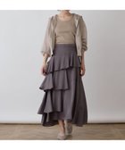 【グレース コンチネンタル/GRACE CONTINENTAL】のイレヘムサテンスカート チャコール|ID: prp329100004668075 ipo3291000000034200380