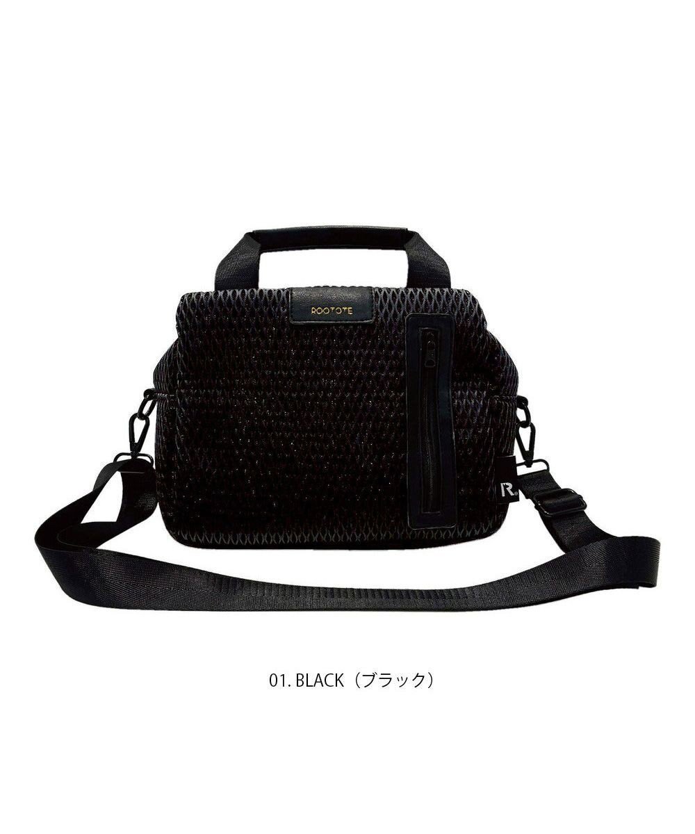 【ルートート/ROOTOTE】の1072【軽くてしっかり!】LT.スクエア.タウニー-A インテリア・キッズ・メンズ・レディースファッション・服の通販 founy(ファニー) 　ファッション　Fashion　レディースファッション　Fashion for Women　インナー　Innerwear　クッション　Cushion, Throw Pillow　軽量　Lightweight, Ultra Light　ショルダー　Shoulder, Shoulder Strap　スクエア　Square, Square Shape　財布　Wallet, Purse　トリミング　Trimming, Decorative Edge　ボストン　Boston　ポケット　Pocket, Pocket Detail　メッシュ　Mesh, Net Fabric　夏　Summer　ビジネス 仕事 通勤　Business / Work / Commuting　01:ブラック|ID: prp329100004668077 ipo3291000000034200385