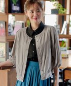 【ティアクラッセ/Tiaclasse】の【洗える】パールボタンシアーブルゾン グレージュ|ID: prp329100004668102 ipo3291000000033757018