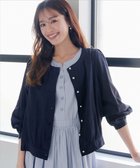 【ティアクラッセ/Tiaclasse】の【洗える】パールボタンシアーブルゾン ネイビー|ID: prp329100004668102 ipo3291000000033757019