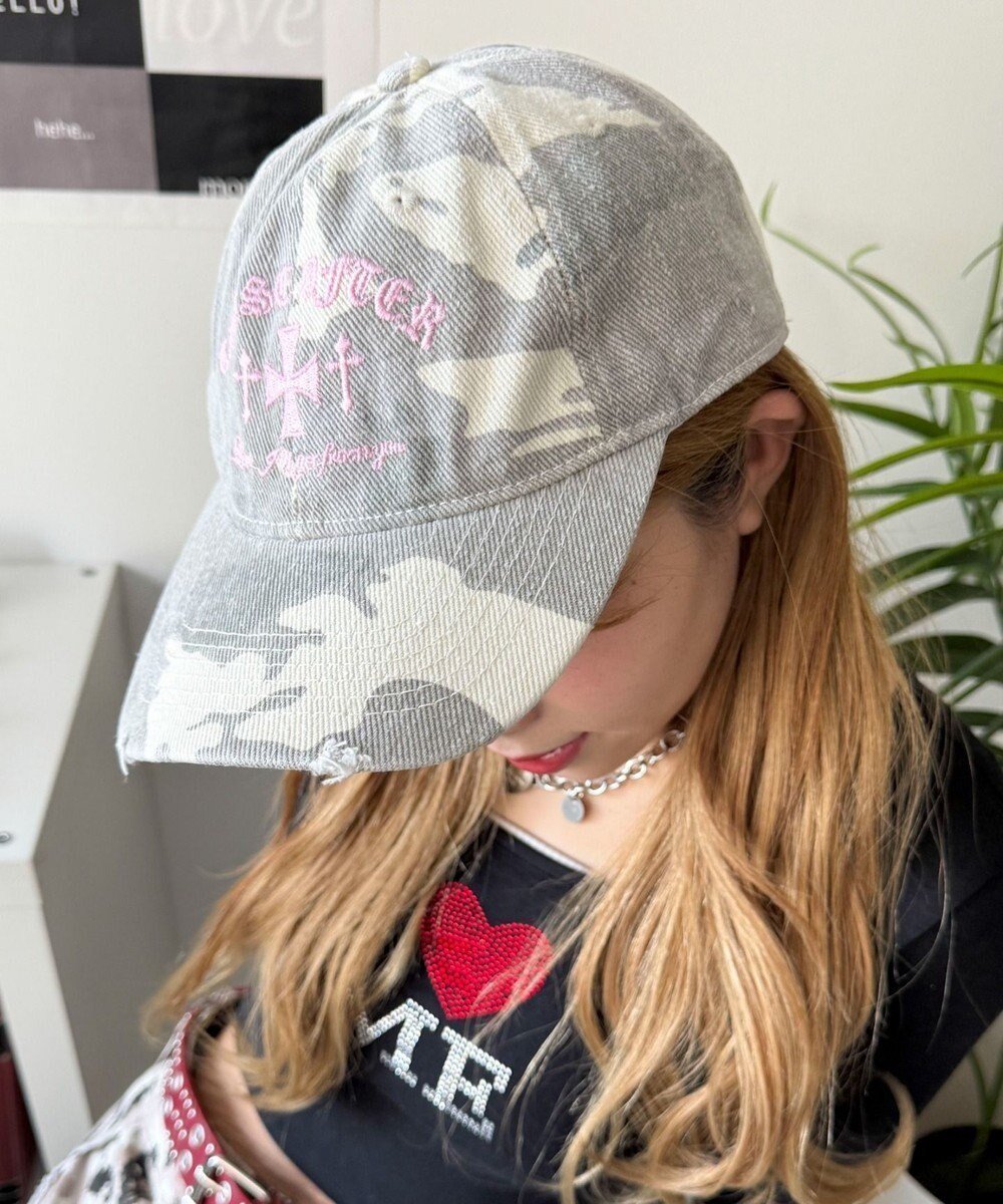 【ウィゴー/WEGO】のクロス刺繍カモフラキャップ インテリア・キッズ・メンズ・レディースファッション・服の通販 founy(ファニー) 　ファッション　Fashion　レディースファッション　Fashion for Women　キャップ&ハット　Hats & Caps　おすすめ　Recommended / Our Picks　キャップ　Cap, Baseball Cap　シンプル　Simple, Minimal　スマホ　Smartphone, Mobile Device　トレンド　Trend, Trending Now　帽子　Hat, Headwear　柄1|ID: prp329100004668157 ipo3291000000034200038