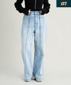 【ウォードブルー/WOADBLUE】の【157】HW Semi Wide Flare TUCK Pants デニムパンツ LIGHT BLUE|ID: prp329100004668243 ipo3291000000033757575