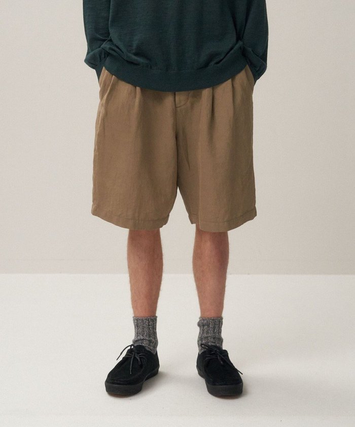 【エイトン/ATON】のCOTTON LINEN VOILE ツータックイージーショーツ - UNISEX インテリア・キッズ・メンズ・レディースファッション・服の通販 founy(ファニー) https://founy.com/ ファッション Fashion レディースファッション Fashion for Women パンツ Pants & Trousers ユニセックス Unisex, Genderless ショーツ Shorts, Short Pants スラックス Slacks, Dress Pants リネン Linen, Linen Fabric リラックス Relax, Relaxed Fit |ID: prp329100004668272 ipo3291000000033757656
