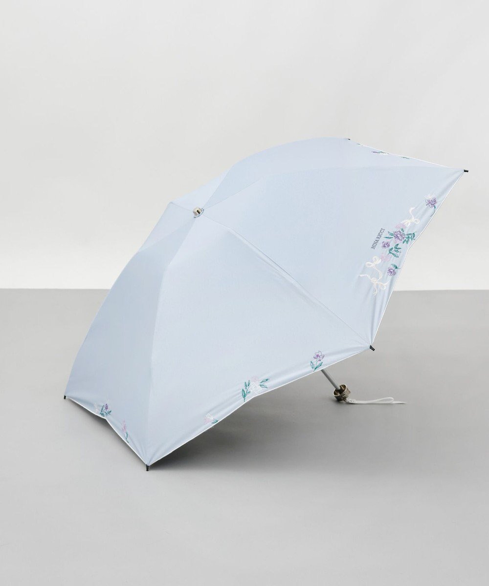 【アウロラ/AURORA】のNINA RICCI(ニナリッチ)花柄刺繍晴雨兼用パラソル(折りたたみ傘) インテリア・キッズ・メンズ・レディースファッション・服の通販 founy(ファニー) ファッション Fashion レディースファッション Fashion for Women レイングッズ・傘・晴雨兼用傘 Umbrellas & Rain Gear 傘 Umbrella, Parasol 軽量 Lightweight, Ultra Light サマー Summer, Summer Style フラワー Flower, Floral 日傘 Parasol, UV Umbrella ランダム Random, Irregular リボン Ribbon, Bow ロマンティック Romantic, Feminine Style ギフト プレゼント Gift / Present サックス|ID: prp329100004668296 ipo3291000000033757733