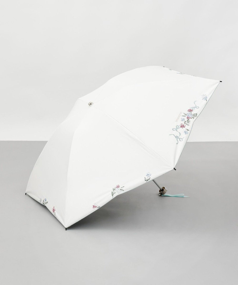 【アウロラ/AURORA】のNINA RICCI(ニナリッチ)花柄刺繍晴雨兼用パラソル(折りたたみ傘) インテリア・キッズ・メンズ・レディースファッション・服の通販 founy(ファニー) ファッション Fashion レディースファッション Fashion for Women レイングッズ・傘・晴雨兼用傘 Umbrellas & Rain Gear 傘 Umbrella, Parasol 軽量 Lightweight, Ultra Light サマー Summer, Summer Style フラワー Flower, Floral 日傘 Parasol, UV Umbrella ランダム Random, Irregular リボン Ribbon, Bow ロマンティック Romantic, Feminine Style ギフト プレゼント Gift / Present オフホワイト|ID: prp329100004668296 ipo3291000000033757736