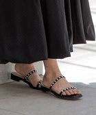 【エニィ スィス/any SiS】の【23.0~24.0cm】フェミニンフラット サンダル ブラック(フェイクパール)|ID: prp329100004668313 ipo3291000000034295800