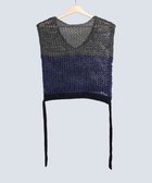 【コキュウ/COQ】のSTRATA 和紙ショート丈ベスト ネイビー|ID: prp329100004668339 ipo3291000000034641415