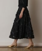 【グレース コンチネンタル/GRACE CONTINENTAL】のローズ刺繍フレアスカート ブラック|ID: prp329100004668348 ipo3291000000033757933