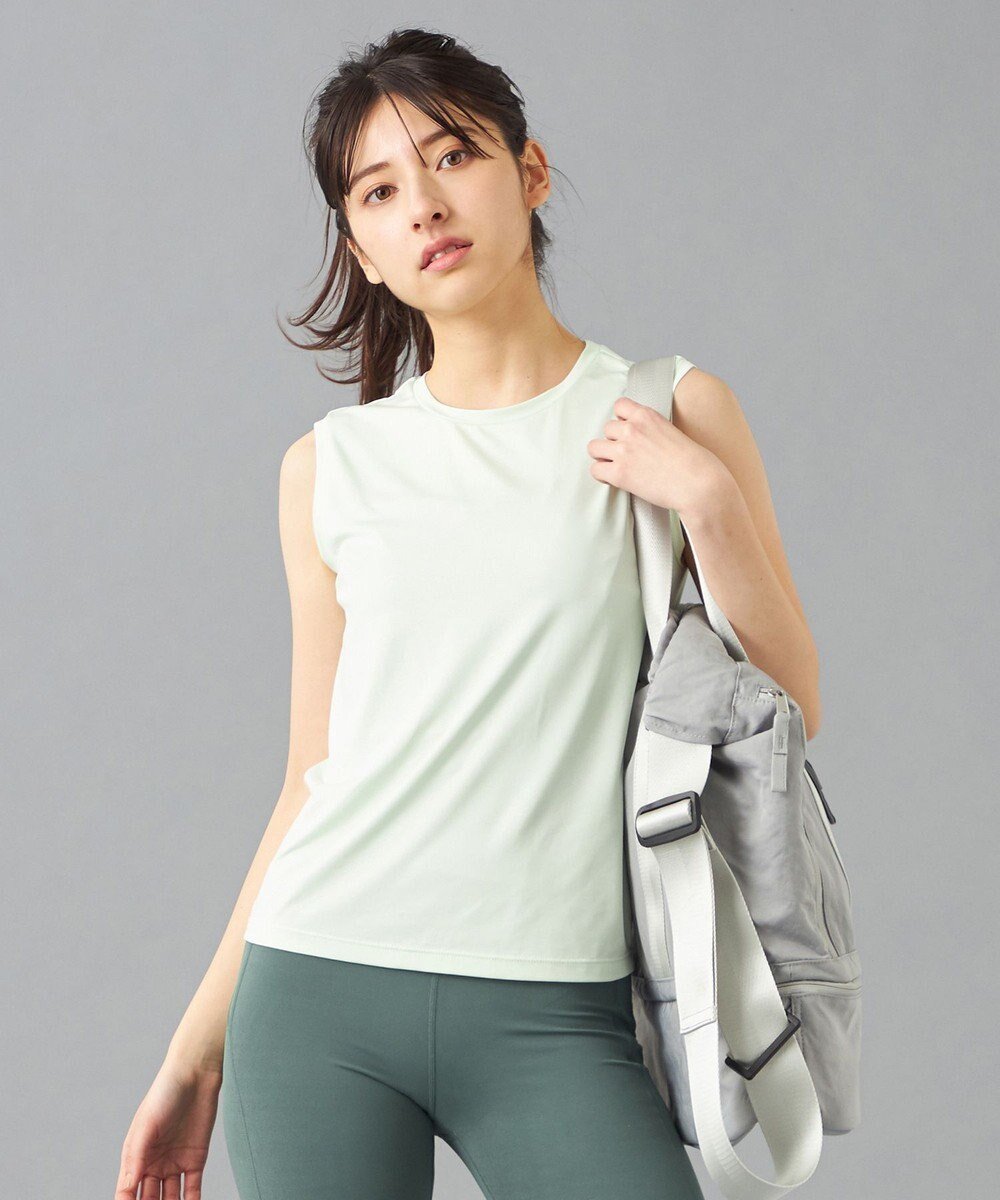 【チャコット/Chacott】のChacott BALANCE ドライストレッチタンクトップ インテリア・キッズ・メンズ・レディースファッション・服の通販 founy(ファニー) 　ファッション　Fashion　レディースファッション　Fashion for Women　トップス・カットソー　Cut & Sew Tops　吸水　Absorbent, Quick-Dry　軽量　Lightweight, Ultra Light　ストレッチ　Stretch, Stretchy Fabric　スポーツ　Sports, Activewear　なめらか　Smooth, Silky Texture　ノースリーブ　Sleeveless, No-Sleeve　パターン　Pattern, Design Print　ライムグリーン|ID: prp329100004668423 ipo3291000000033758296