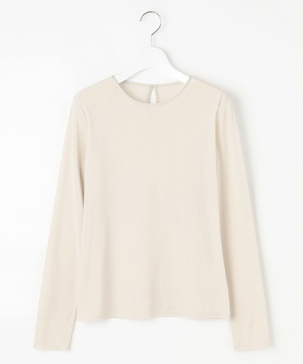 【23区/NIJYUSANKU】の【GOLD LABEL】ファインストレッチチュール シアーカットソー 人気、トレンドファッション・服の通販 founy(ファニー) ファッション Fashion レディースファッション Fashion for Women トップス・カットソー Cut & Sew Tops シャツ・ブラウス・オフィスカジュアル Elegant Blouses & Button-Ups ロングTシャツ・Tシャツ Longline T-Shirts & Tees カットソー・ベーシックTシャツ Cut-and-Sewn Tops / Stretch Tees & Basics インナー Innerwear 春 Spring 秋 Autumn カットソー Cut and Sewn Top サテン Satin, Glossy Fabric シアー Sheer, See-Through シンプル Simple, Minimal ジャケット Jacket, Outerwear ストレッチ Stretch, Stretchy Fabric チュール Tulip, Tulip Motif トリミング Trimming, Decorative Edge 長袖 Long Sleeve, Full Sleeve ビスチェ Bustier, Corset Top フォルム Silhouette, Form S/S・春夏 SS, Spring/Summer, Warm Season 夏 Summer other-1|ID: prp329100004668439 ipo3291000000033758360