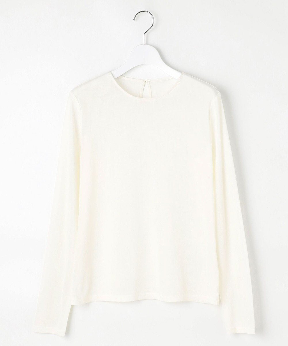 【23区/NIJYUSANKU】の【GOLD LABEL】ファインストレッチチュール シアーカットソー インテリア・キッズ・メンズ・レディースファッション・服の通販 founy(ファニー) ファッション Fashion レディースファッション Fashion for Women トップス・カットソー Cut & Sew Tops シャツ・ブラウス・オフィスカジュアル Elegant Blouses & Button-Ups ロングTシャツ・Tシャツ Longline T-Shirts & Tees カットソー・ベーシックTシャツ Cut-and-Sewn Tops / Stretch Tees & Basics インナー Innerwear 春 Spring 秋 Autumn カットソー Cut and Sewn Top サテン Satin, Glossy Fabric シアー Sheer, See-Through シンプル Simple, Minimal ジャケット Jacket, Outerwear ストレッチ Stretch, Stretchy Fabric チュール Tulip, Tulip Motif トリミング Trimming, Decorative Edge 長袖 Long Sleeve, Full Sleeve ビスチェ Bustier, Corset Top フォルム Silhouette, Form S/S・春夏 SS, Spring/Summer, Warm Season 夏 Summer ホワイト系|ID: prp329100004668439 ipo3291000000033758362