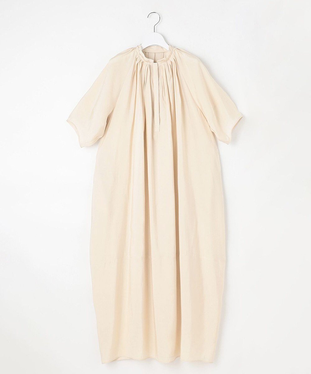【23区/NIJYUSANKU】の【GOLD LABEL】モダールブロード フォルムワンピース インテリア・キッズ・メンズ・レディースファッション・服の通販 founy(ファニー) 　ファッション　Fashion　レディースファッション　Fashion for Women　ワンピース　Dresses　イレギュラー　Irregular Design　春　Spring　秋　Autumn　シンプル　Simple, Minimal　フォルム　Silhouette, Form　ブロード　Broadcloth, Fine Cotton　S/S・春夏　SS, Spring/Summer, Warm Season　夏　Summer　エレガント 上品　Elegant　ベージュ系|ID: prp329100004668445 ipo3291000000033758382