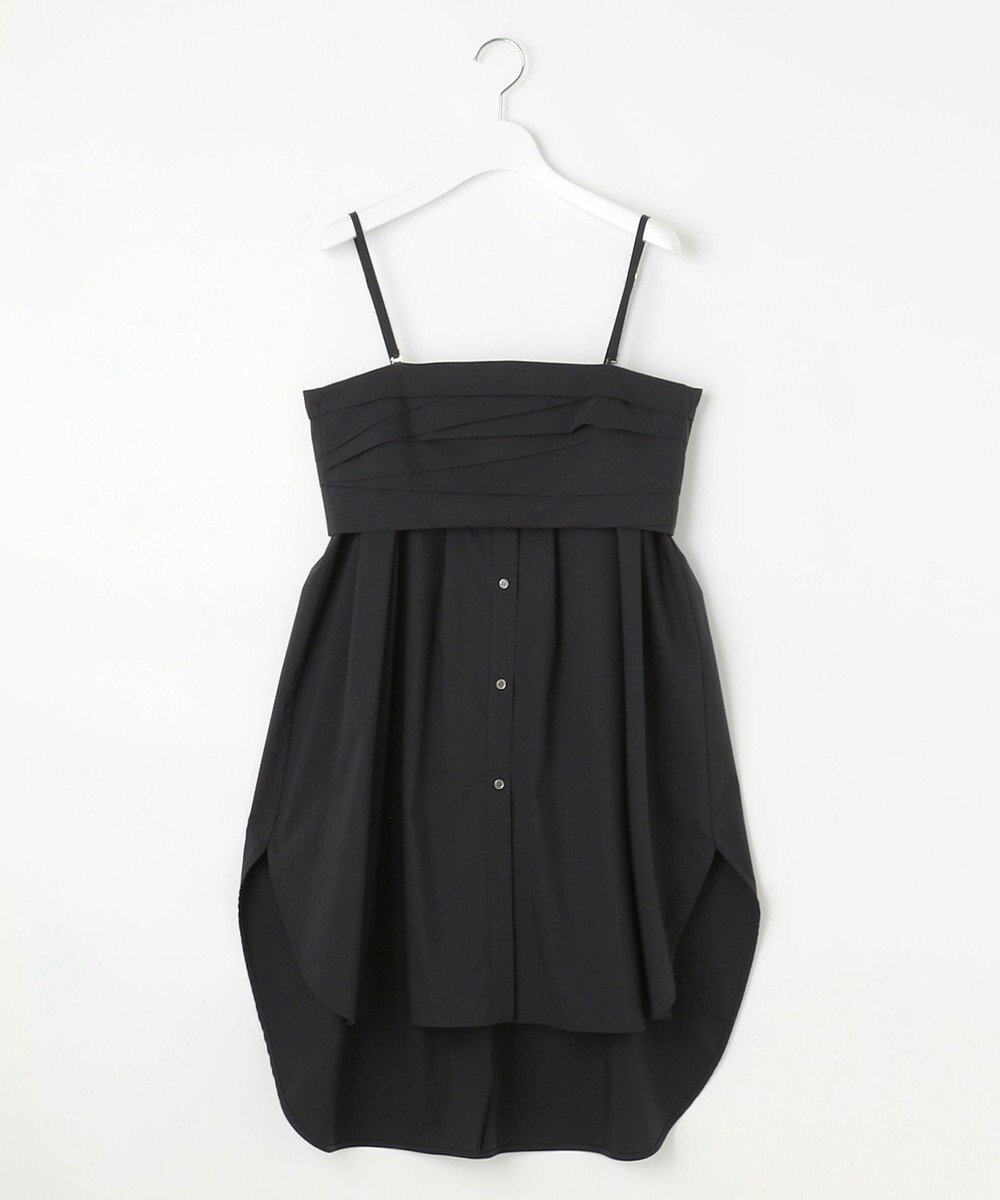 【23区/NIJYUSANKU】の【GOLD LABEL】コットンニドム ロングビスチェ インテリア・キッズ・メンズ・レディースファッション・服の通販 founy(ファニー) 　ファッション　Fashion　レディースファッション　Fashion for Women　トップス・カットソー　Cut & Sew Tops　シャツ・ブラウス・オフィスカジュアル　Elegant Blouses & Button-Ups　ビスチェ　Bustiers & Corset Tops / Layered Bustier Style　イレギュラー　Irregular Design　春　Spring　秋　Autumn　シンプル　Simple, Minimal　ジャケット　Jacket, Outerwear　ストレッチ　Stretch, Stretchy Fabric　とろみ　Fluid, Flowy Fabric　タフタ　Taffeta, Structured Fabric　フォルム　Silhouette, Form　フロント　Front, Front Design　ロング　Long, Long-Length　S/S・春夏　SS, Spring/Summer, Warm Season　夏　Summer　ブラック系|ID: prp329100004668449 ipo3291000000033758393