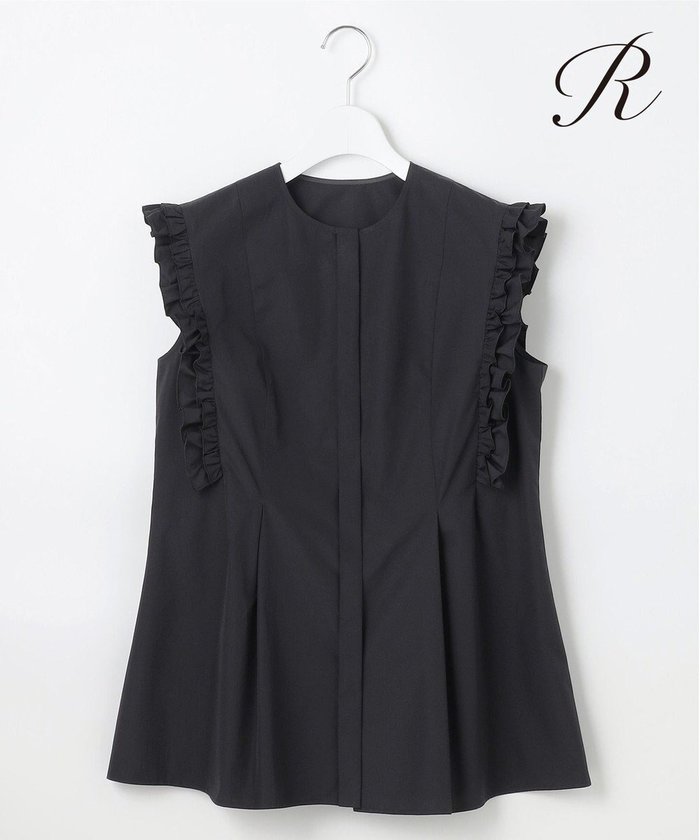 【23区/NIJYUSANKU】の【R(アール)】THOMAS MASON フリル ノースリーブブラウス インテリア・キッズ・メンズ・レディースファッション・服の通販 founy(ファニー) https://founy.com/ ファッション Fashion レディースファッション Fashion for Women トップス・カットソー Cut & Sew Tops キャミソール&ノースリーブ Camisoles & Sleeveless Tops シャツ・ブラウス・オフィスカジュアル Elegant Blouses & Button-Ups 春 Spring シルク Silk, 100% Silk シルケット Silket, Silky Cotton なめらか Smooth, Silky Texture ノースリーブ Sleeveless, No-Sleeve 人気 Popular, Best Seller フィット Fit, Slim Fit フリル Frill, Ruffle フレア Flare, Flared フロント Front, Front Design S/S・春夏 SS, Spring/Summer, Warm Season 夏 Summer 2025年 2025 2025春夏・S/S Spring/Summer 2025 SS25 |ID: prp329100004668465 ipo3291000000036293301