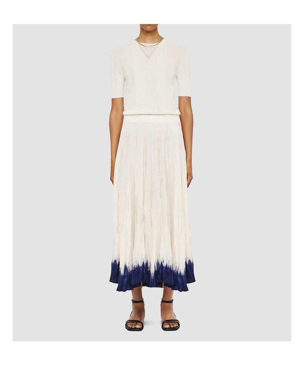 【ジョゼフ/JOSEPH】のニットアンドウーヴン シルクプリーツスカート インテリア・キッズ・メンズ・レディースファッション・服の通販 founy(ファニー) 　ファッション　Fashion　レディースファッション　Fashion for Women　スカート　Skirts　プリーツスカート / 上品フェミニンスタイル　Pleated Skirts　シルク　Silk, 100% Silk　夏　Summer　春　Spring　S/S・春夏　SS, Spring/Summer, Warm Season　Ivory/Navy|ID: prp329100004668476 ipo3291000000034244887