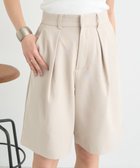 【アースミュージックアンドエコロジー/earth music&ecology】のタックハーフパンツ Beige|ID: prp329100004668485 ipo3291000000034244992