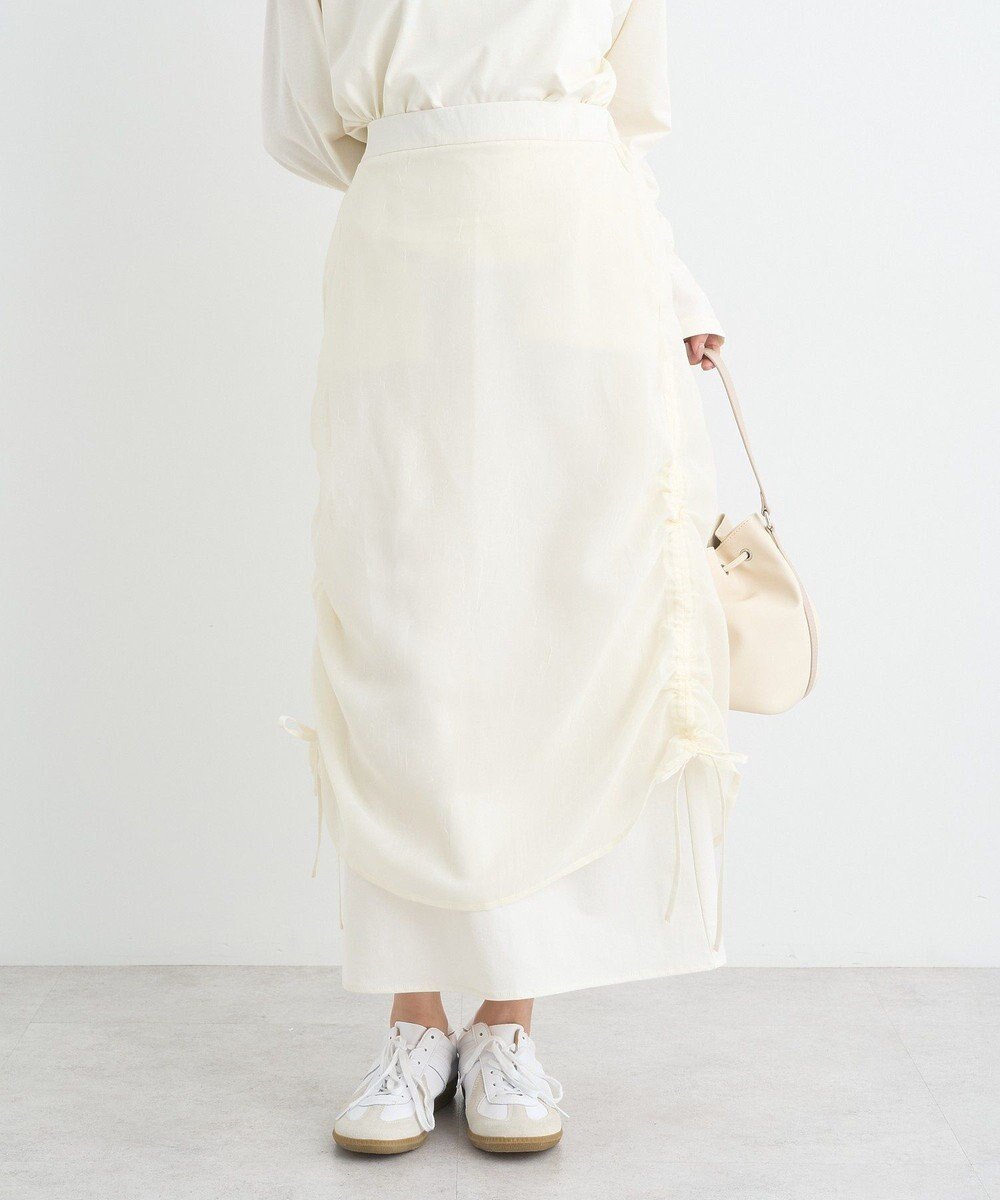 【アースミュージックアンドエコロジー/earth music&ecology】のシフォンドロストレイヤードスカート 人気、トレンドファッション・服の通販 founy(ファニー) 　ファッション　Fashion　レディースファッション　Fashion for Women　スカート　Skirts　シフォン　Chiffon, Lightweight Fabric　シンプル　Simple, Minimal　デニム　Denim, Jeans Material　トレンド　Trend, Trending Now　ポケット　Pocket, Pocket Detail　夏　Summer　春　Spring　S/S・春夏　SS, Spring/Summer, Warm Season　 other-1|ID: prp329100004668488 ipo3291000000034244316