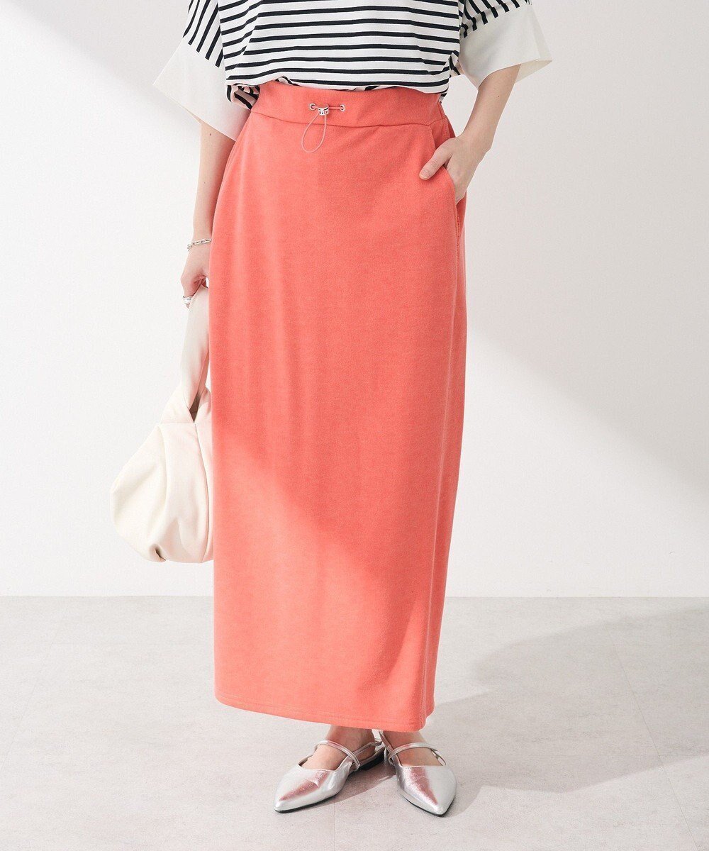 【グリーンパークス/Green Parks】のピグメントIラインスウェットスカート インテリア・キッズ・メンズ・レディースファッション・服の通販 founy(ファニー) 　ファッション　Fashion　レディースファッション　Fashion for Women　スカート　Skirts　おすすめ　Recommended / Our Picks　スリット　Slit, Slit Detail　セットアップ　Set-Up, Coordinated Outfit　フィット　Fit, Slim Fit　ポケット　Pocket, Pocket Detail　ロング　Long, Long-Length　夏　Summer　春　Spring　S/S・春夏　SS, Spring/Summer, Warm Season　Pink|ID: prp329100004668493 ipo3291000000033758548