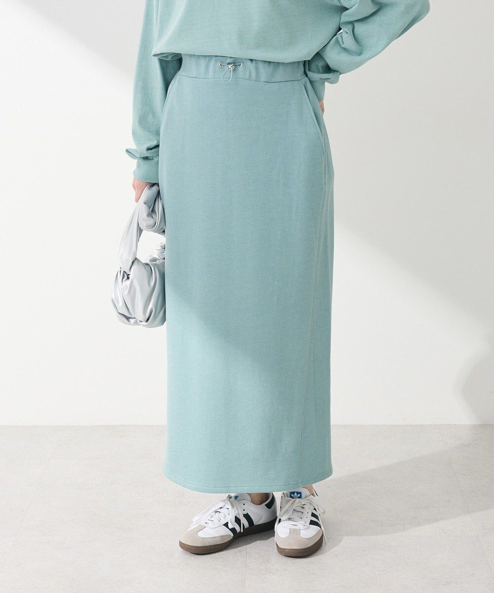 【グリーンパークス/Green Parks】のピグメントIラインスウェットスカート インテリア・キッズ・メンズ・レディースファッション・服の通販 founy(ファニー) 　ファッション　Fashion　レディースファッション　Fashion for Women　スカート　Skirts　おすすめ　Recommended / Our Picks　スリット　Slit, Slit Detail　セットアップ　Set-Up, Coordinated Outfit　フィット　Fit, Slim Fit　ポケット　Pocket, Pocket Detail　ロング　Long, Long-Length　夏　Summer　春　Spring　S/S・春夏　SS, Spring/Summer, Warm Season　Light Blue|ID: prp329100004668493 ipo3291000000033758549