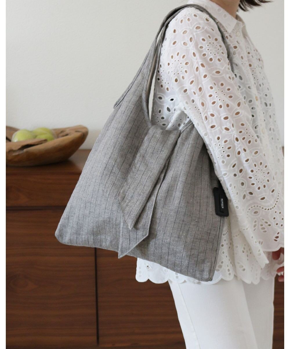 【モローバイサンク/MORROW by thank】の【A4サイズ対応】DREW トートバッグLサイズ インテリア・キッズ・メンズ・レディースファッション・服の通販 founy(ファニー) 　ファッション　Fashion　レディースファッション　Fashion for Women　バッグ　Bags　オックス　Oxford Fabric　コンパクト　Compact, Small Size　傘　Umbrella, Parasol　シンプル　Simple, Minimal　スカーフ　Scarf, Neckwear　スタイリッシュ　Stylish, Fashionable　ストライプ　Stripe, Striped Pattern　ツイード　Twill, Twill Weave　トライアングル　Triangle, Triangular Shape　トレンド　Trend, Trending Now　トートバッグ　Tote Bag, Large Shoulder Bag　ハンド　Hand, Handmade　パイピング　Piping, Trim Design　フィット　Fit, Slim Fit　フラット　Flat, Flat Shoes　フラワー　Flower, Floral　ポケット　Pocket, Pocket Detail　ミックス　Mix, Mixed Style　リネン　Linen, Linen Fabric　リボン　Ribbon, Bow　おすすめ　Recommended / Our Picks　日本製　Made In Japan　ベージュ リネン混|ID: prp329100004668533 ipo3291000000033758686