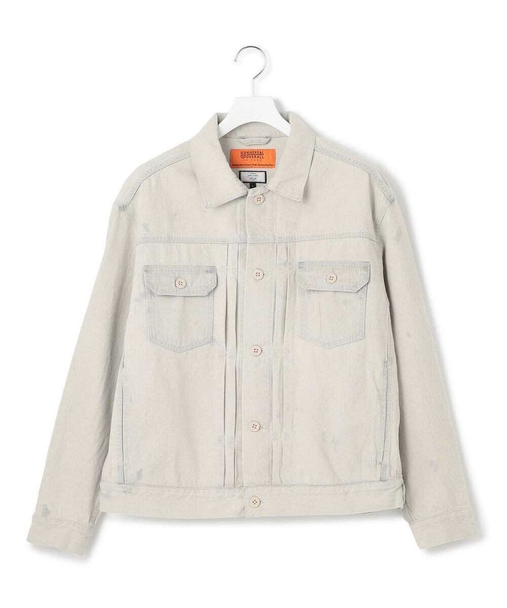 【ジェイプレスヨークストリート/J.PRESS YORK STREET】の【UNISEX】UNIVERSAL OVERALL × YORK STREET デニムジャケット インテリア・キッズ・メンズ・レディースファッション・服の通販 founy(ファニー) 　ファッション　Fashion　レディースファッション　Fashion for Women　アウター　Coat / Outerwear Collection　レディースジャケット・軽アウター　Jackets　デニムジャケット / カジュアルアウター　Denim Jackets　インナー　Innerwear　春　Spring　ショルダー　Shoulder, Shoulder Strap　ジャケット　Jacket, Outerwear　ジーンズ　Jeans, Denim Pants　スウェット / スエット　Sweatshirt, Sweatwear　デニム　Denim, Jeans Material　ドロップ　Drop Shoulder, Dropped Style　定番　Standard, Basic Item　ポケット　Pocket, Pocket Detail　ユニセックス　Unisex, Genderless　リラックス　Relax, Relaxed Fit　ワーク　Workwear, Utility Style　S/S・春夏　SS, Spring/Summer, Warm Season　夏　Summer　アイボリー系|ID: prp329100004668540 ipo3291000000033758716