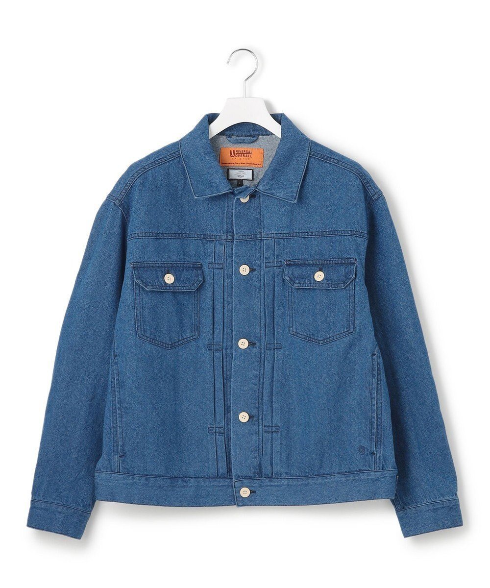 【ジェイプレスヨークストリート/J.PRESS YORK STREET】の【UNISEX】UNIVERSAL OVERALL × YORK STREET デニムジャケット インテリア・キッズ・メンズ・レディースファッション・服の通販 founy(ファニー) 　ファッション　Fashion　レディースファッション　Fashion for Women　アウター　Coat / Outerwear Collection　レディースジャケット・軽アウター　Jackets　デニムジャケット / カジュアルアウター　Denim Jackets　インナー　Innerwear　春　Spring　ショルダー　Shoulder, Shoulder Strap　ジャケット　Jacket, Outerwear　ジーンズ　Jeans, Denim Pants　スウェット / スエット　Sweatshirt, Sweatwear　デニム　Denim, Jeans Material　ドロップ　Drop Shoulder, Dropped Style　定番　Standard, Basic Item　ポケット　Pocket, Pocket Detail　ユニセックス　Unisex, Genderless　リラックス　Relax, Relaxed Fit　ワーク　Workwear, Utility Style　S/S・春夏　SS, Spring/Summer, Warm Season　夏　Summer　ネイビー系|ID: prp329100004668540 ipo3291000000033758717