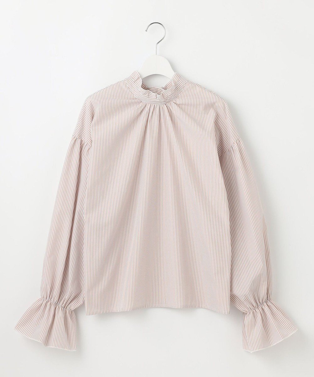 【フェルゥ/Feroux】の【2WAY】キャンディースリーブ ブラウス インテリア・キッズ・メンズ・レディースファッション・服の通販 founy(ファニー) ファッション Fashion レディースファッション Fashion for Women トップス・カットソー Cut & Sew Tops シャツ・ブラウス・オフィスカジュアル Elegant Blouses & Button-Ups ストライプ Stripe, Striped Pattern スリーブ Sleeve, Long Sleeve / Short Sleeve デニム Denim, Jeans Material フェミニン Feminine, Girly フリル Frill, Ruffle ボトム Bottoms, Lower Wear 夏 Summer 春 Spring S/S・春夏 SS, Spring/Summer, Warm Season 羽織 Haori, Light Jacket ベージュ系|ID: prp329100004668580 ipo3291000000033758866