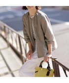 【ジェイ プレス/J.PRESS】の【洗える・接触冷感・防シワ・吸水速乾】BREEZE COOL ノーカラー ブルゾン カーキ系|ID: prp329100004668586 ipo3291000000034295981