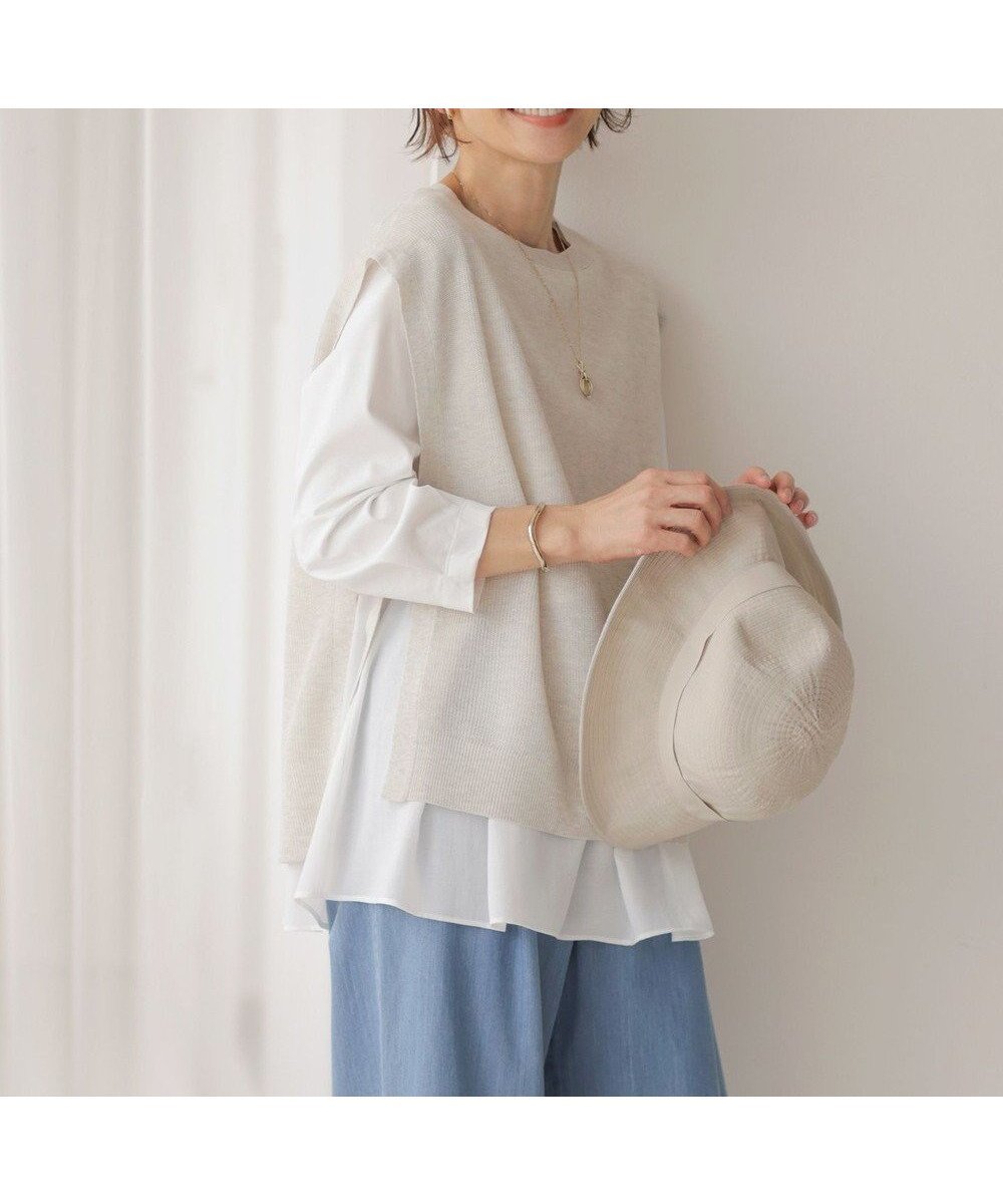 【ジェイ プレス/J.PRESS】の【洗える】Vis/Peスパーク クルーネック ニット ベスト インテリア・キッズ・メンズ・レディースファッション・服の通販 founy(ファニー) ファッション Fashion レディースファッション Fashion for Women アウター Coat / Outerwear Collection トップス・カットソー Cut & Sew Tops ニット Knit Tops & Sweaters ベスト&ジレ / 重ね着スタイル Vests & Gilets ドレープ Drape, Draping Fabric ベスト Vest, Waistcoat 夏 Summer 春 Spring S/S・春夏 SS, Spring/Summer, Warm Season 洗える Machine Washable 畦 Ribbed Knit ナチュラル系|ID: prp329100004668589 ipo3291000000034296012