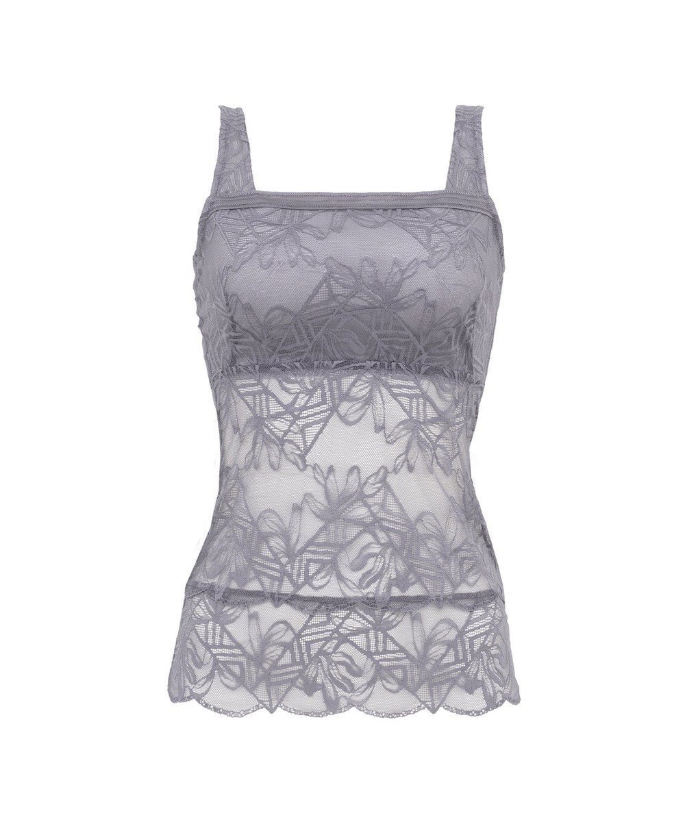 【ブラデリス ニューヨーク/BRADELIS New York】の【BRADELIS New York】レーシィブラキャミ25S1 ノンワイヤー 補正 ブラトップ カップ付き インテリア・キッズ・メンズ・レディースファッション・服の通販 founy(ファニー) 　ファッション　Fashion　レディースファッション　Fashion for Women　トップス・カットソー　Cut & Sew Tops　キャミソール&ノースリーブ　Camisoles & Sleeveless Tops　アンダー　Underwear Essentials　インナー　Innerwear　ショルダー　Shoulder, Shoulder Strap　ショーツ　Shorts, Short Pants　スタイリッシュ　Stylish, Fashionable　ストレート　Straight, Straight Cut　タンク　Tank Top, Sleeveless Top　デコルテ　Décolleté, Neckline　フィット　Fit, Slim Fit　フロント　Front, Front Design　モダン　Modern, Contemporary　ループ　Loop, Loop Knit　レース　Lace, Lace Fabric　ワイヤー　Wire, Wired Bra　グレー|ID: prp329100004668612 ipo3291000000034244846